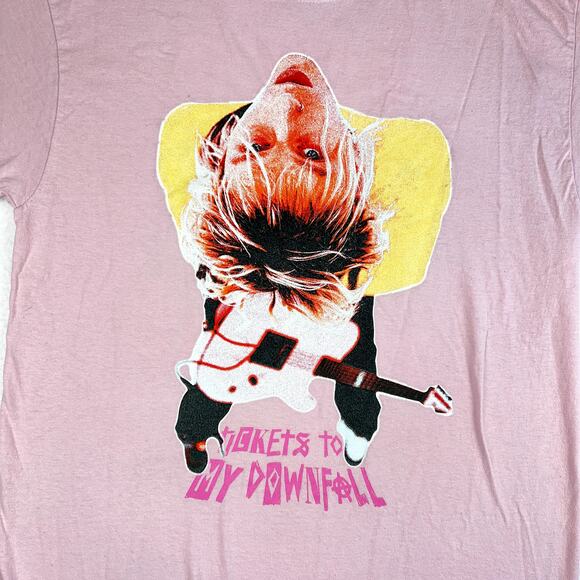 Machine Gun Kelly Shirt Size Medium Pink Tickets to My Downfall Concert 2021 - Picture 3 of 8